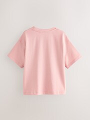 smALLSAINTS Mid Pink Oversized Girls Underground Crew T-Shirt - Image 2 of 5