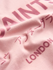 smALLSAINTS Mid Pink Oversized Girls Underground Crew T-Shirt - Image 4 of 5