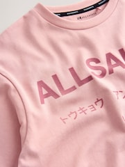 smALLSAINTS Mid Pink Oversized Girls Underground Crew T-Shirt - Image 5 of 5