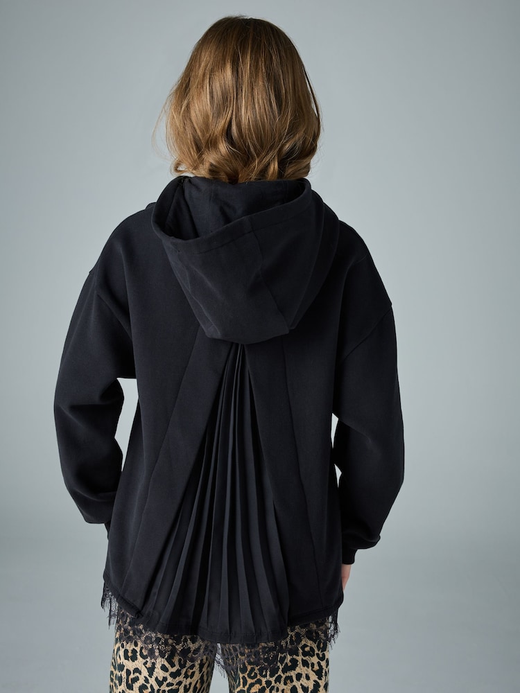 smALLSAINTS Black Lee Lace Underground Hoodie - Image 2 of 7 smALLSAINTS Black Lee Lace Underground Hoodie - Image 2 of 7