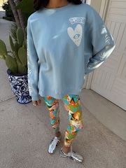 Never Fully Dressed Blue Cotton Embroidered Sweatshirt - Image 4 of 4