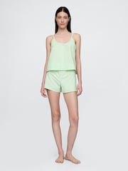 Gap Green Poplin Pyjama Shorts Set - Image 1 of 3