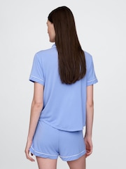Gap Blue Modal Short Sleeve Pyjama Top - Image 2 of 4