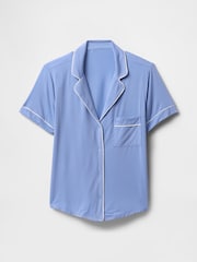 Gap Blue Modal Short Sleeve Pyjama Top - Image 4 of 4