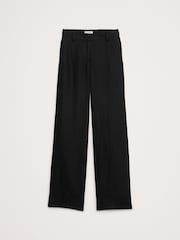 Banana Republic Black Everyday 100% Linen Mid Rise Wide-Leg Trousers - Image 5 of 5