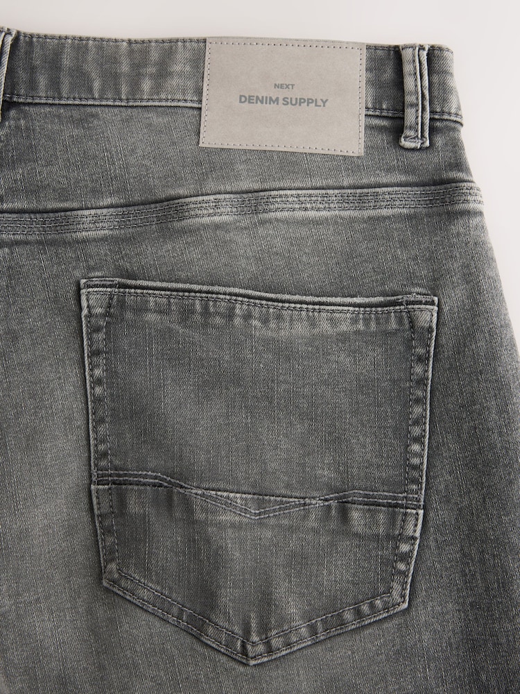 Grey Regular Fit Authentic Stretch Denim Jeans - Image 12 of 12 Grey Regular Fit Authentic Stretch Denim Jeans - Image 12 of 12