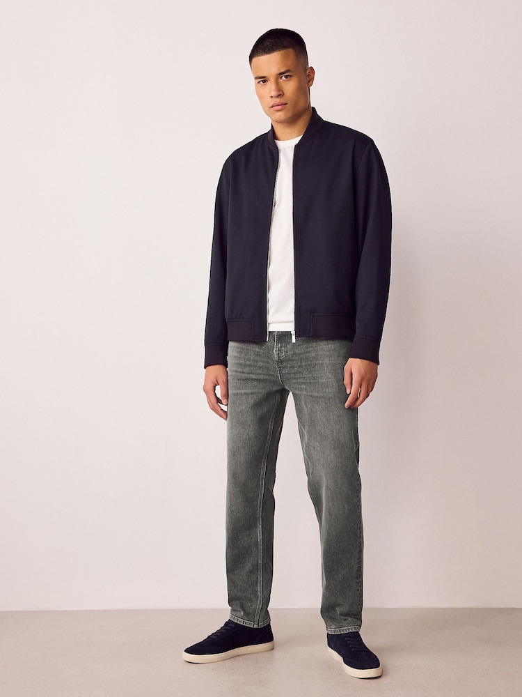 Grey Regular Fit Authentic Stretch Denim Jeans - Image 2 of 12 Grey Regular Fit Authentic Stretch Denim Jeans - Image 2 of 12