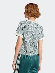 adidas Originals Green Liberty Print T-Shirt - Image 2 of 6