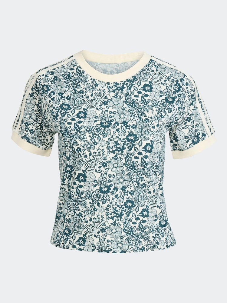 adidas Originals Green Liberty Print T-Shirt - Image 6 of 6