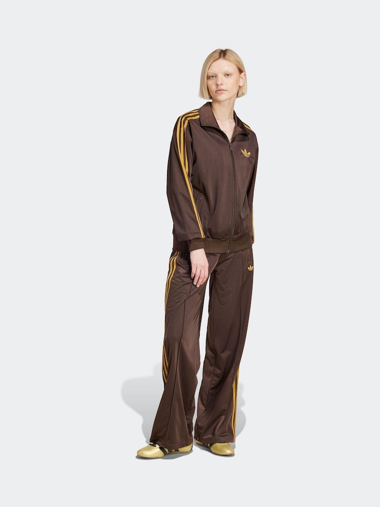 חום/צהוב - adidas Originals Firebird Loose Track Pant Trousers - Image 3 of 6