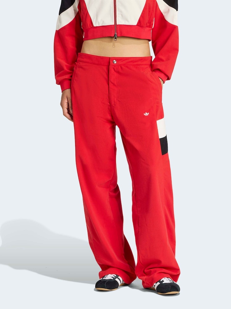 adidas Originals Red Wide Leg Track Joggers - Image 1 of 6 adidas Originals Red Wide Leg Track Joggers - Image 1 of 6