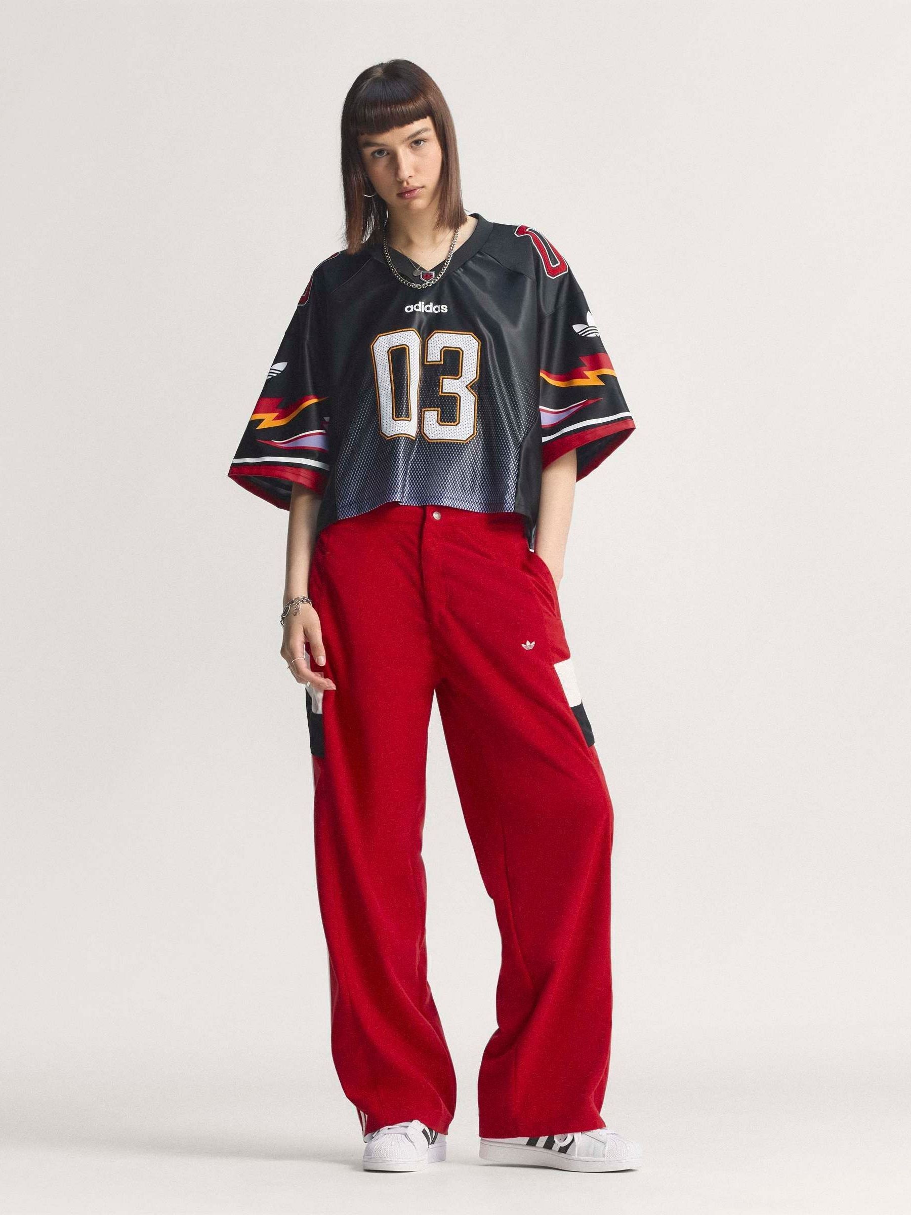 Buy adidas Originals Red Wide Leg Track Joggers from Next USA