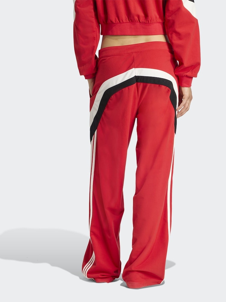 adidas Originals Red Wide Leg Track Joggers - Image 2 of 6 adidas Originals Red Wide Leg Track Joggers - Image 2 of 6