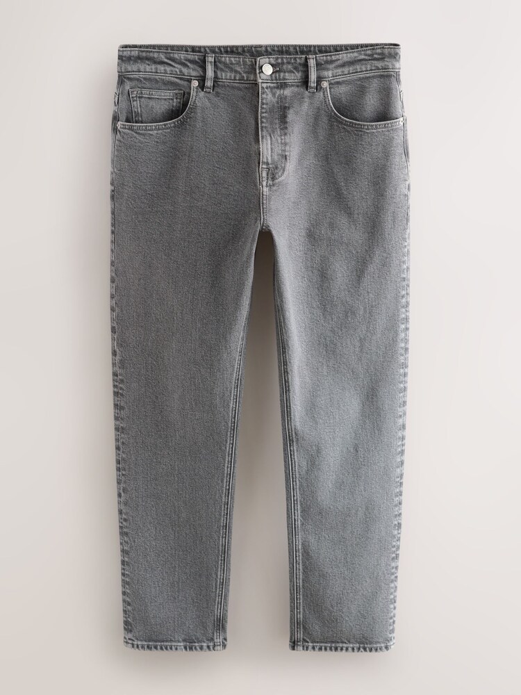 Grey Light Slim Fit Vintage Wash Denim Jeans - Image 1 of 5 Grey Light Slim Fit Vintage Wash Denim Jeans - Image 1 of 5