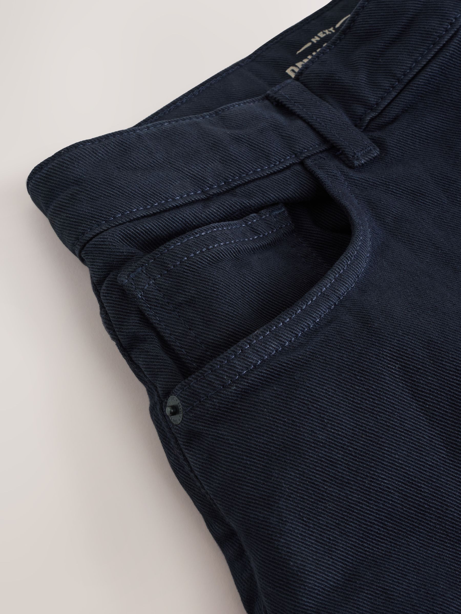 Buy Navy Blue Regular Tapered Fit Vintage Wash Denim Jeans from