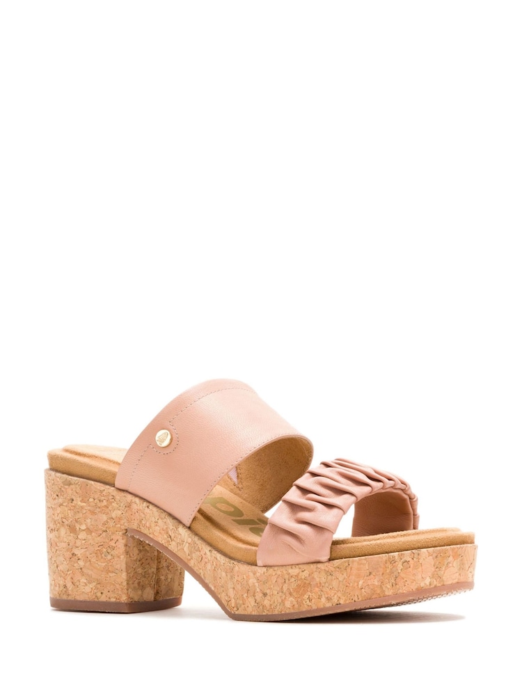 Hush Puppies Poppy Ruched Black Slides - Image 1 of 4