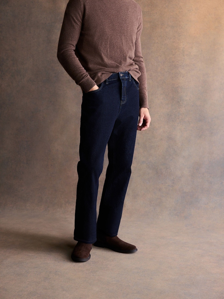 Dark Indigo Rinse Bootcut Vintage Wash Denim Jeans - Image 1 of 5