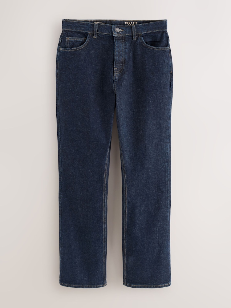 Dark Indigo Rinse Bootcut Vintage Wash Denim Jeans - Image 10 of 10