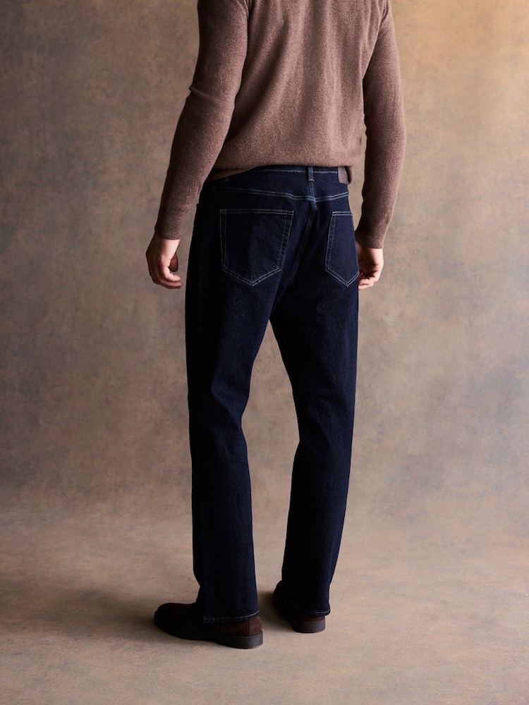 Dark Indigo Rinse Bootcut Vintage Wash Denim Jeans - Image 2 of 5