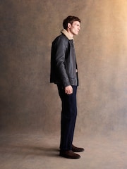 Dark Indigo Rinse Bootcut Vintage Wash Denim Jeans - Image 4 of 5