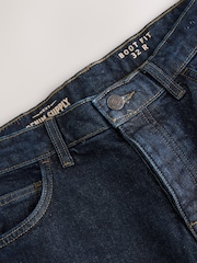 Dark Indigo Rinse Bootcut Vintage Wash Denim Jeans - Image 6 of 10