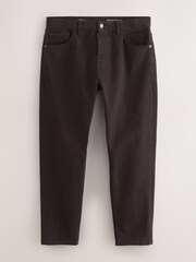 Chocolate Brown Regular Tapered Fit Vintage Wash Denim Jeans - Image 7 of 11