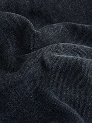 Black Regular Tapered Fit Vintage Wash Denim Jeans - Image 2 of 5