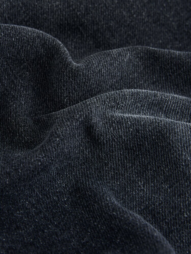 Black Regular Tapered Fit Vintage Wash Denim Jeans - Image 2 of 5