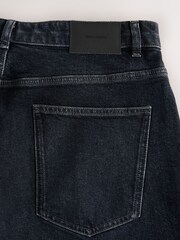 Black Regular Tapered Fit Vintage Wash Denim Jeans - Image 5 of 5