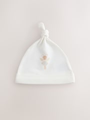 Ecru Fairy Mouse 3 Pack Tie Top Baby Beanies (0mths-2yrs) - Image 2 of 6
