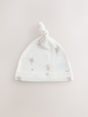 Ecru Fairy Mouse 3 Pack Tie Top Baby Beanies (0mths-2yrs) - Image 4 of 6
