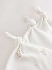 Ecru Fairy Mouse 3 Pack Tie Top Baby Beanies (0mths-2yrs) - Image 6 of 6