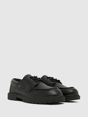 Schuh Lance Boat Black School Shoes - Image 6 of 7
