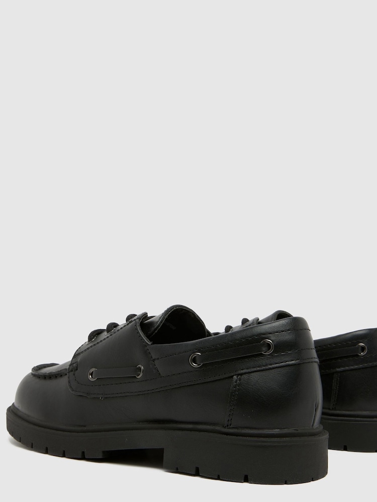Schuh Lance Boat Black School Shoes - Image 7 of 7 Schuh Lance Boat Black School Shoes - Image 7 of 7