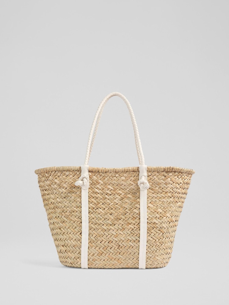 LK Bennett Brown Harper Straw Classic Beach Tote Bag - Image 1 of 4