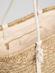LK Bennett Brown Harper Straw Classic Beach Tote Bag - Image 3 of 4