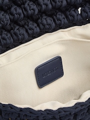 LK Bennett Larna Navy Crochet Oloid Clutch Bag - Bild 3 von 3