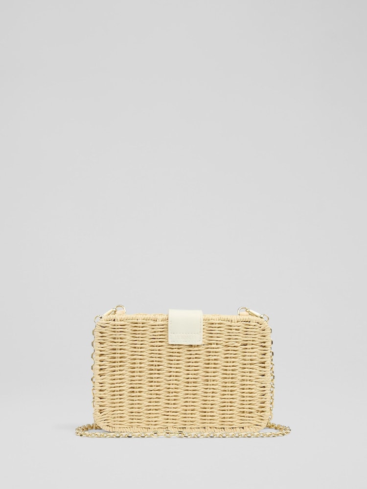 LK Bennett Natural Lorente Paper Rectangle Box Paper Cross-Body Bag - Image 2 of 6 LK Bennett Natural Lorente Paper Rectangle Box Paper Cross-Body Bag - Image 2 of 6
