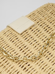 LK Bennett Natural Lorente Paper Rectangle Box Paper Cross-Body Bag - Image 5 of 6