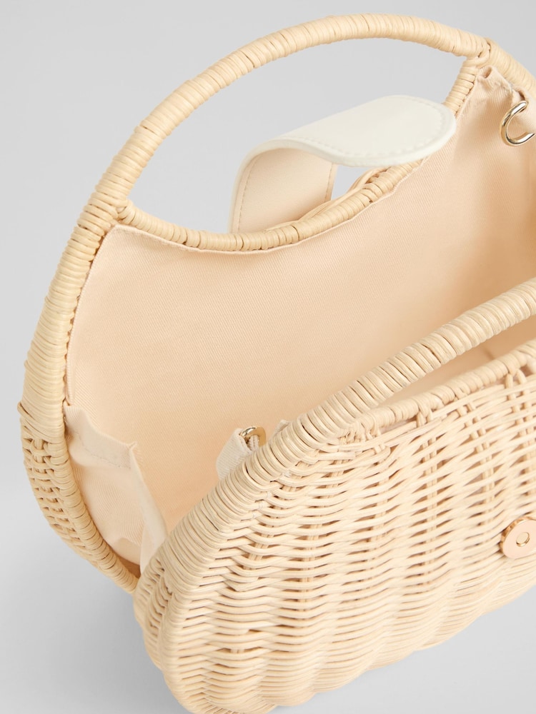 LK Bennett Lulu Straw Rattan Box Grab Bag - Bild 2 von 3