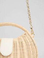 LK Bennett Lulu Straw Rattan Box Grab Bag - Bild 3 von 3