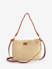 LK Bennett Metallic Issie Paper Paper Cross-Body Bag With Plait Strap - Image 1 of 1