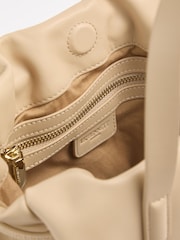LK Bennett Natural Frankie Fabric And Leather Core Cross-Body Bag - Image 4 of 5