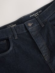 Dark Indigo Rinse Straight Fit Vintage Wash Denim Jeans - Image 10 of 11