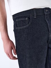 Dark Indigo Rinse Straight Fit Vintage Wash Denim Jeans - Image 3 of 11