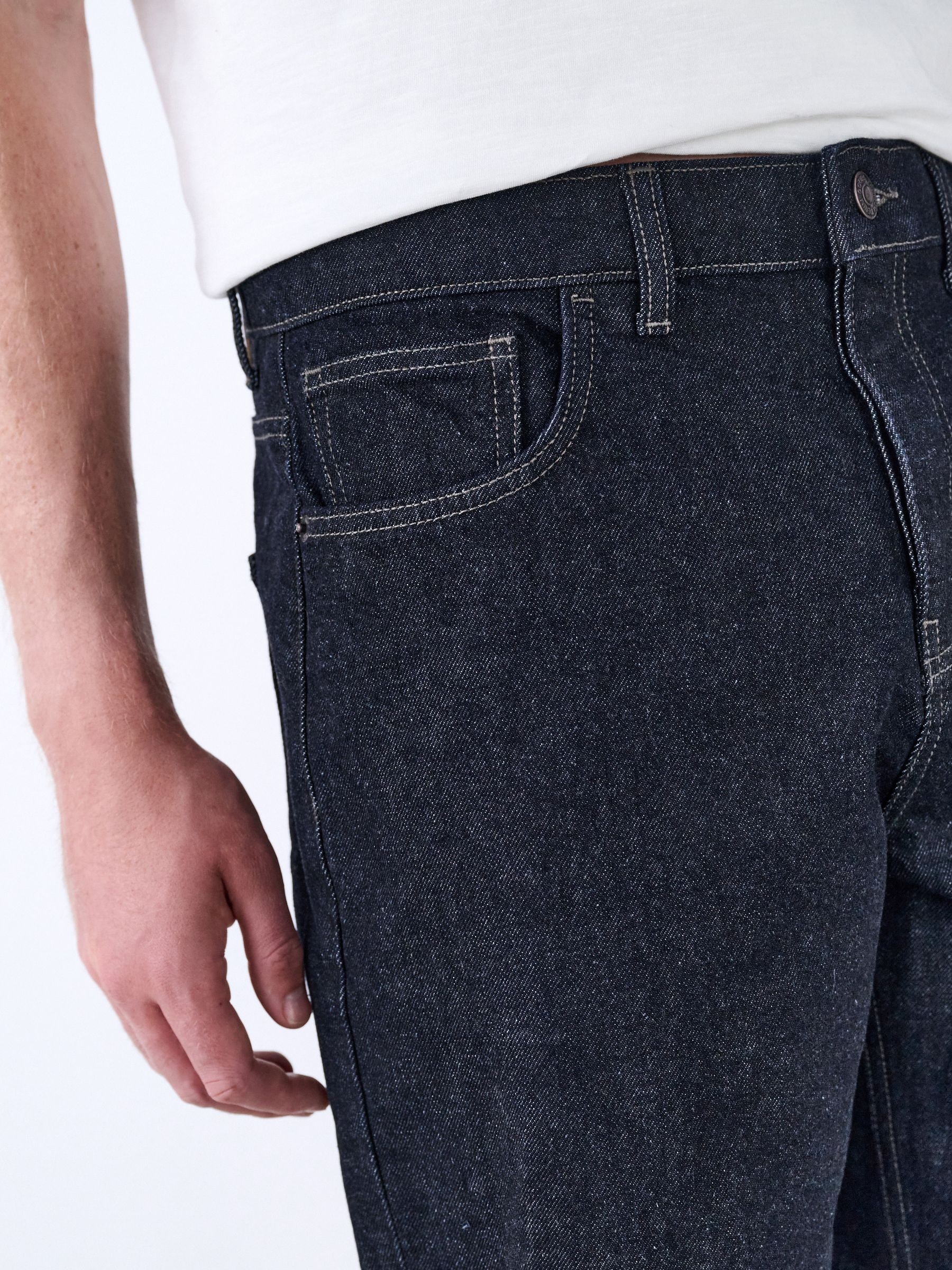 Buy Dark Indigo Rinse Straight Fit Vintage Wash Denim Jeans from