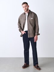Dark Indigo Rinse Straight Fit Vintage Wash Denim Jeans - Image 5 of 11