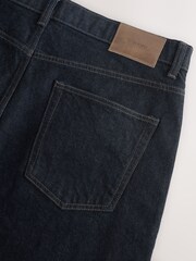 Dark Indigo Rinse Straight Fit Vintage Wash Denim Jeans - Image 9 of 11