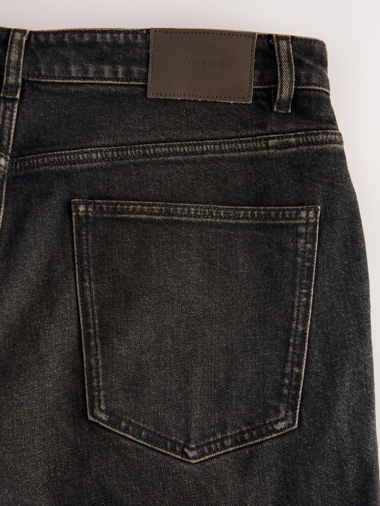 Brown Tint Straight Fit Vintage Wash Denim Jeans - Image 2 of 5 Brown Tint Straight Fit Vintage Wash Denim Jeans - Image 2 of 5