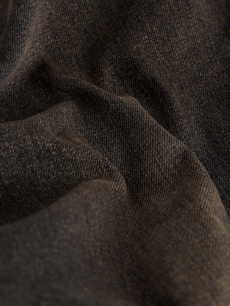 Brown Tint Straight Fit Vintage Wash Denim Jeans - Image 6 of 6